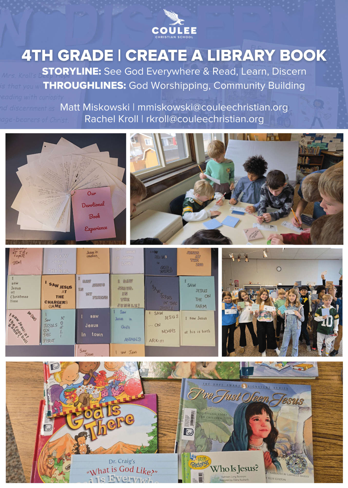 4th graders create a library book, FLEx Cards, reading, learning, and discerning.