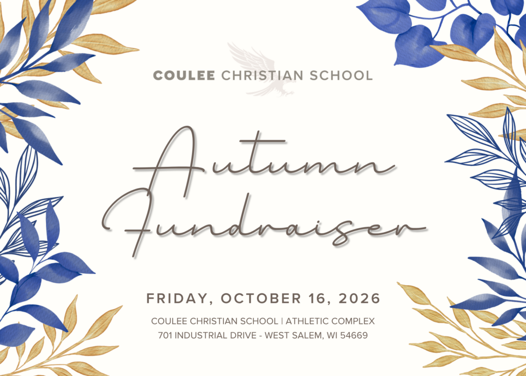 Coulee Christian School Autumn Fundraiser flyer: Oct 16, 2026